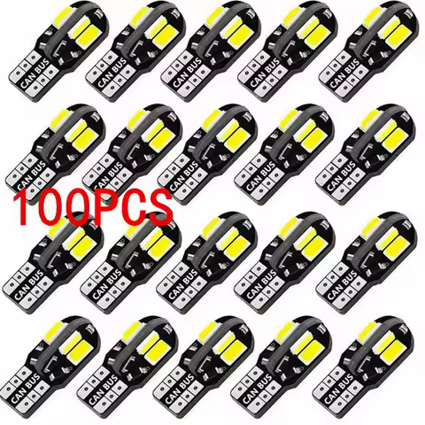 10/20/50/100PCS W5W T10 LED Bulbs Canbus 5730 8SMD 12V 194 168 LED Car Map Dome Lights Parking Light