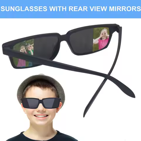 N Glasses for Kids See Behind You Glasses with Rear View Mirrors Rear View Sunglasses Costume Prop G