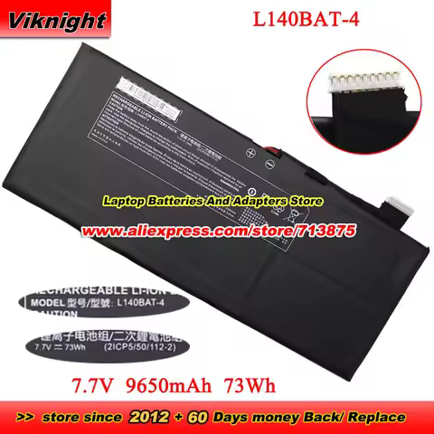 L140BAT-4 Battery 2ICP5/50/112-2 6-87-NS70S-12B00 for L140MU Lemp 9 10 for Schenker VIA 14 Wooking J