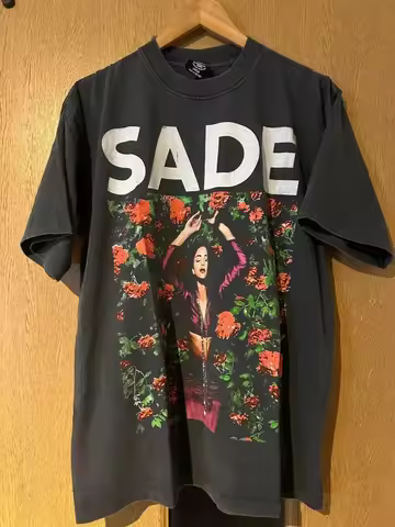 Sade Kiss of Life Black T-Shirt Vintage Style Graphic T-Shirt Summer New Men's and Women's Vintage F