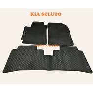 Floor Mats, Floor Lining Kia Soluto 2018-2023 Odorless Molded Rubber Goods- Genuine Nissin