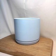 90s Greenovation Pot Light Blue Ceramic Pot 浅蓝陶瓷花盆 (Plate stick with Pot)
