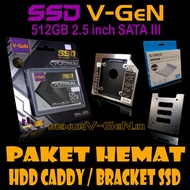 480GB V-GEN SSD SAVING PACKAGE + 12.7MM CADDY HDD 9.5MM DVD TO HDD/ BEST QUALITYOriginal