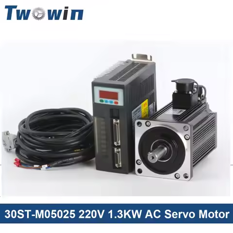 130ST-M05025 220V 1.3KW AC Servo Motor 5N.M. 1300W 2500RPM Single-Phase AC Drive Permanent Magnet Ma