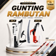 7M Telescopic High Pruning Branch Shear Saw Tree Cutter Sabit Sawit Gergaji Pokok Galah Sawit Hook F