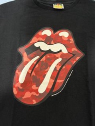 BAPE x Rolling Stones 聯名黑色T恤