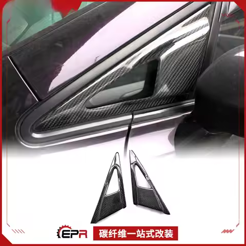 For Honda Civic FD2 - FEELS Style Carbon Fiber Side Air Intake & Racing A-Pillar Air Deflector Cover