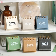 Mini Desk Calendar 2024, Small Desk Calendar 2023-2024, Portable Desktop Calendar, Thick Paper Twin-Wire Binding, Tiny Flip Calendar, Monthly Standing Desk Calendar