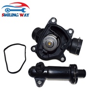 Coolant Thermostat & Housing Kit 11517787113 & 11717787870 For BMW X3 X5 X6 E87 E91 E46 E90 E83 E70