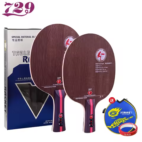 Friendship 729 Z1 Table Tennis Blade 5-Ply Pure Wood Ping Pong Paddle Arc Fast Attack Table Tennis R