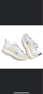 Nike Air Max 98 LX  女鞋               奶茶白  漸層 珠光藍  配色