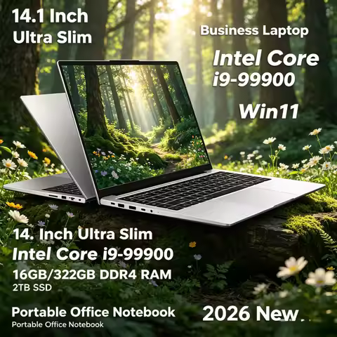 14.1 Inch Ultra Slim Business Laptop Intel Core i9-9900 Win11 16GB/32GB DDR4 RAM 2TB SSD Portable Of