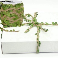 BACKSTREET Hessian Twine, Twine Vine Artificial Leaves Natural Jute Twine,  5MM DIY 10m Roll Jute Tw