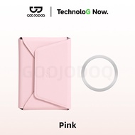 GOOJODOQ 2 in 1 Magnetic Phone Holder Stand Card Wallet Ultra-Slim Wear Resistant Three Card Slot