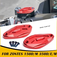 Motorcycle Accessories CNC Front Brake Fluid Reservoir Cover Cap For ZONTES 350D D350 350E E350 350M