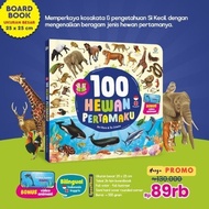 My first 100 animal pictures book 1 year old children's board book