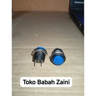 SWITCH PUSH BUTTONbiru PUSH ON SWITCH 2 PIN ROUND 6A 125V 3A 250V R13-507