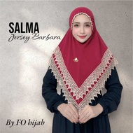 Hijab instan Salma bergo kerut dahi renda mewah by fo hijab muslim