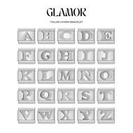 Charm A-Z Letters Silver Italian Bracelet Italian Charm Bracelet
