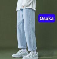 QUẦN JEAN NAM CHẤT BÒ ĐEN TRƠN SOÁI KA MẪU MỚI HOT TREND NHẬT BẢN HOT TREND 2025 - OSAKA FASHION