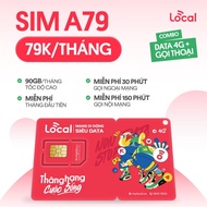 SIM HOT _ Sim 4G Local Mobifone A79 - Chỉ 79K/ tháng Có 3GB / 1 ngày + Miễn phí gọi nội ngoại mạng.