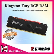 KINGSTON FURY BEAST RGB 8GB/16GB DDR4 3200MHz Desktop PC Gaming RAM (KF432C16BBA/8 / KF432C16BB2A/16