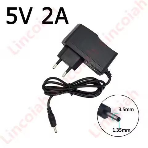 1Pcs DC 5V 2A Power Adapter AC 100-240V Wall Charger with DC 3.5mm*1.35mm Plug Power Supply charger