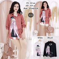 Kemeja Atasan Woolpeach Import