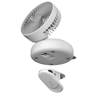 Edon พัดลมตั้งโต๊ะสำหรับชาร์จมีรูพัดลมหนีบติดผนังปรับมุมได้3ระดับความเร็วลมสำนักงานบ้านพับเก็บได้ไฟพ