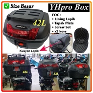 42L Box Extra Large Motorcycle Monolock Same Size Givi Box 42Liter Box / Bakul Motor Box Givi YHpro 