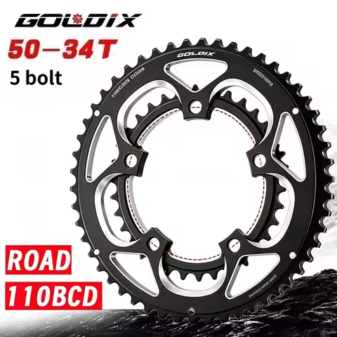 GOLDIX 110bcd chainring 5 bolt 50 34 Double Chainring Road bike Folding For Sram FSA crankset 9 10 1