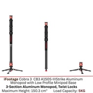 iFootage Cobra 3 Strike Aluminum Monopod with Low Profile Minipod Base