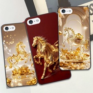 Iphone 5 / 5s case with yellow horse print Clover case