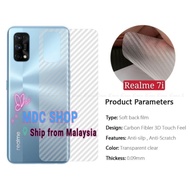 MDC Back Sticker suitable for Oppo Realme 7 7i 7Pro C17 Transparent Carbon Fiber Back Skin | Pelekat