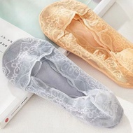 Ladies Lace Short Socks Ultra-Thin Shallow Mouth Invisible Socks Silicone Anti-Slip Non-Drop Heel Br