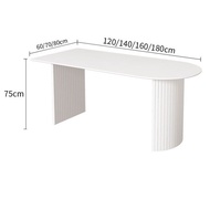 Nordic Semicircle Table Arc Pure White Stone Plate Dining Table Small Apartment Marble Dining-Table Wall Home Dining Table and Chair