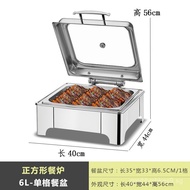 Luxury Stainless Steel Hydraulic Buffet Warmer Commercial Visual Flip Cover Buffet Warmer Electric H