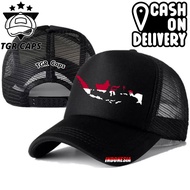 TGR Caps Trucker Hats MAP INDONESIA - Distro Hats MAP INDONESIA Logo - Premium PETA INDONESIA Hats -