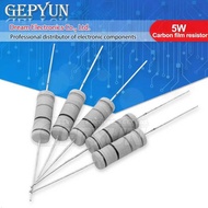 Carbon Film Resistor 10pcs 5W 5% 1R ~ 1M 2.2R 10R 22R 47R 51R 100R 150R 470R 1K 4.7K 10K 47K 10 2