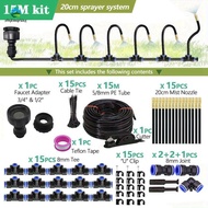 Garden Watering System- 360° Adjustable Drip Irrigation, 50FT with 15 Nozzles, Irrigation Set