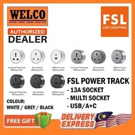 FSL WER TRACK 13A SOCKET, UNIVERSAL SOCKET, TYPE-C+USB