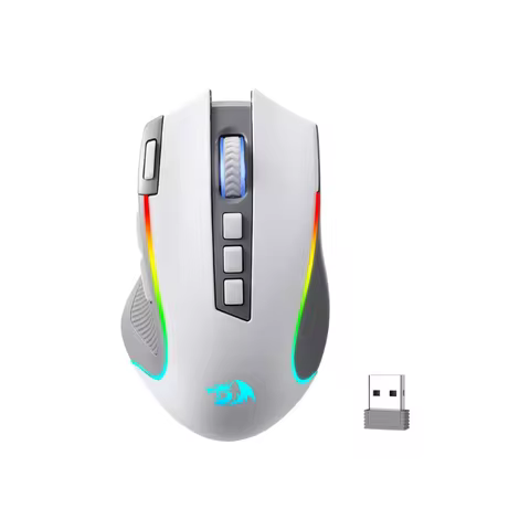Redragon M612 PRO RGB BT 2.4G Gaming Gamer Mouse, 8000 DPI Wireless Optical 9 Programmable Buttons 7