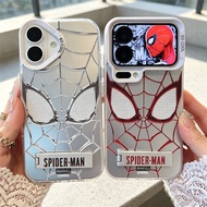CaseElectro‑silver Web Mask Outline Print Foldable Built‑in Stand Shockproof Phone Casing For Samsun