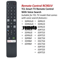 For TCL 4K LED Android Smart TV New   RC901V FMR6 Voice Remote Control w/ Netflix Youtube QIY 65P725