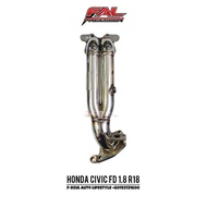 FAL Presicion Honda Civic FD 1.8 R18 Catless Downpipe (Header) Stainless Steel