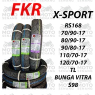 2025 TAYAR FKR RS168 TUBELESS TYRE X-SPORT DUAL COMPOUND ( DWI ) RS168 17INCH 70/90 80/90 90/80 110/