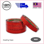 [My Baking Place] Red Dazzling Metallic Tape (1 roll), Laser Tape, Foil Tape, Biscuit Tape, Metallic