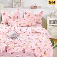 1800TC Tianxue knit Cotton bedsheet 4in1 without Comforter 1800针天雪针织棉 Cotton 4件套 Cadar Fitter bedshe