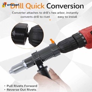 (aniasan) Electric Rivet Nut Tool Cordless Rivet Nut Adapter Rivet Nut Drill Adapter Kit 1/4 Hex Sha