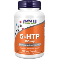 NOW Supplements, 5-HTP (5-hydroxytryptophan) 100 mg, Neurotransmitter Support*, 120 Veg Capsules